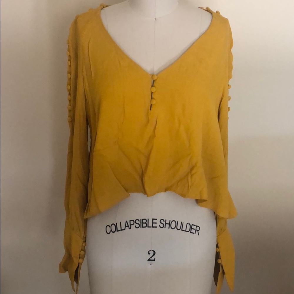 Zara long sleeve blouse with buttons